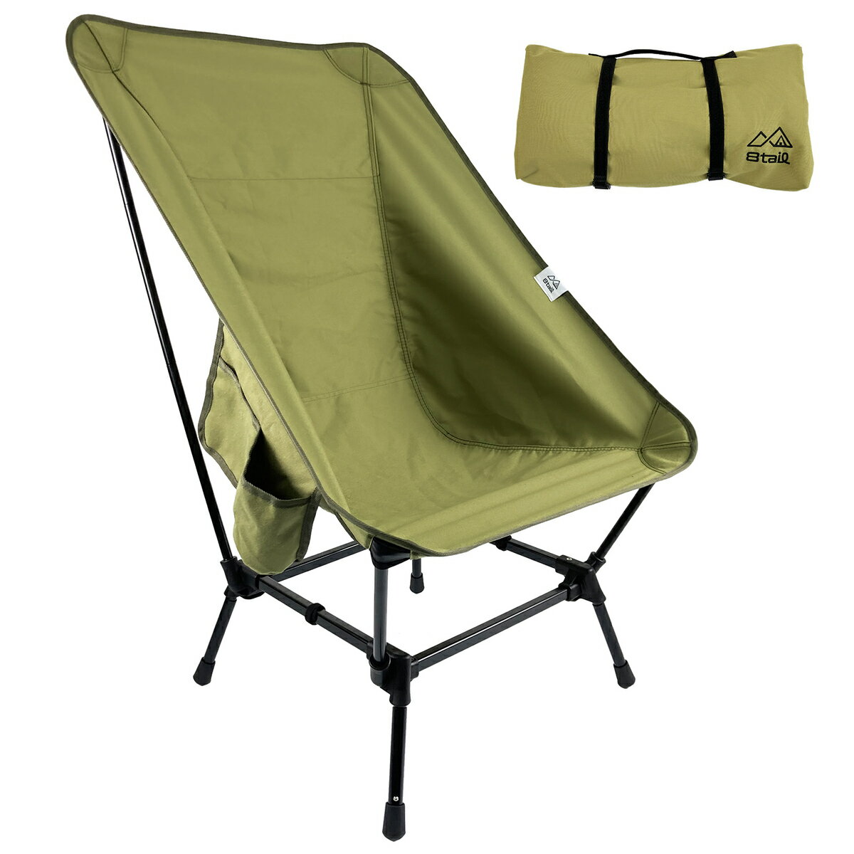 8tail ナイスナ椅子 ロングタイプ New version アウトドアチェア キャンプチェア あぐらチェア ローチェア キャンプ椅子 高さ4段階調節 角度調節3パターン 焚き火 帆布 コットン 火の粉に強いのサムネイル