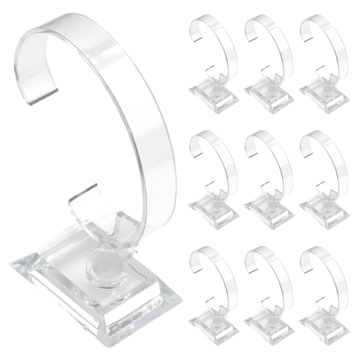 RYOTBASE 腕時計 ウォッチ スタンド 一本用 時計置き 台 スマートウォッチ ホルダー ブレスレット ジュエリー ディスプレイ コレクション ショーケース 展示 クリア 透明 C型