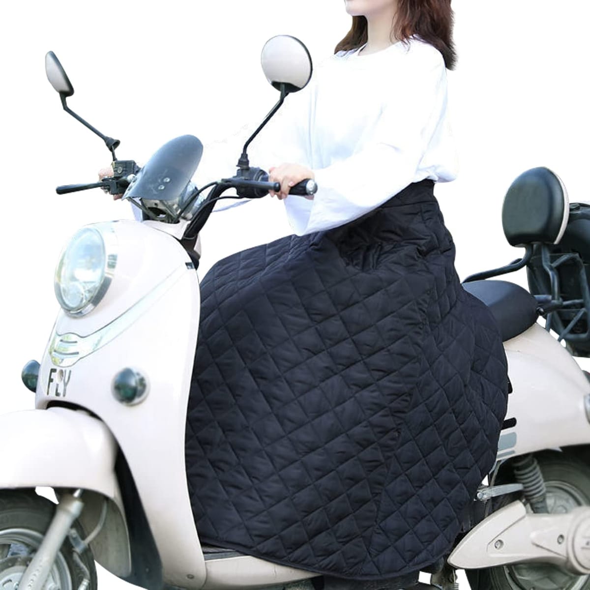 Haberry スクーター レッグカバー バイク オートバイ用 防寒 膝当て 防風 ヒザあて ひざ掛け 原付 前掛け 膝掛け エプロン 風除け グリップカバー 暖かい はんどるカバー シートカバー ハンドルカバー ウォームエプロン バイク防寒具 取り付け