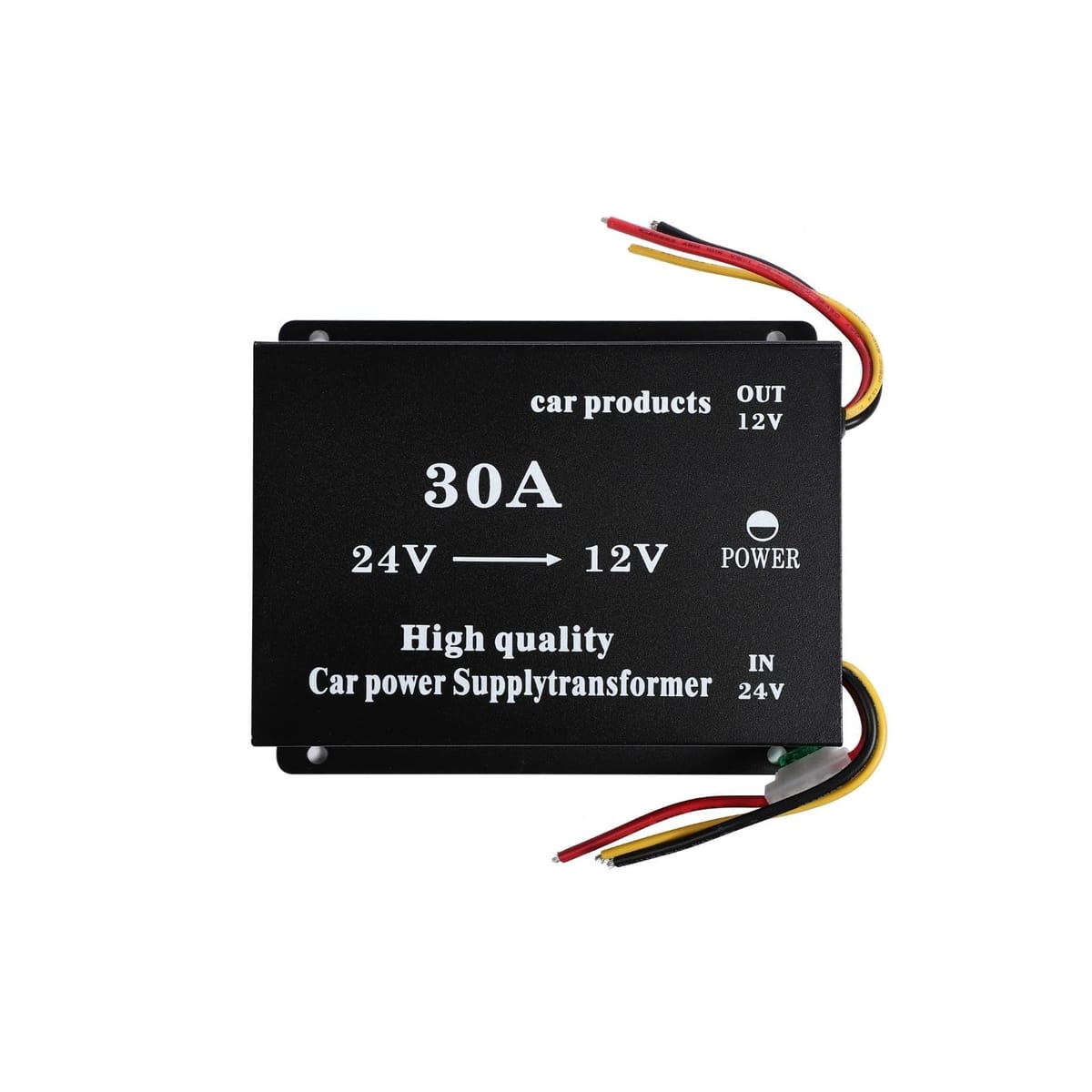 Partools DCDCコンバーター 24V→12V 30A ヒューズ付 過電圧保護 大型車 トラック用