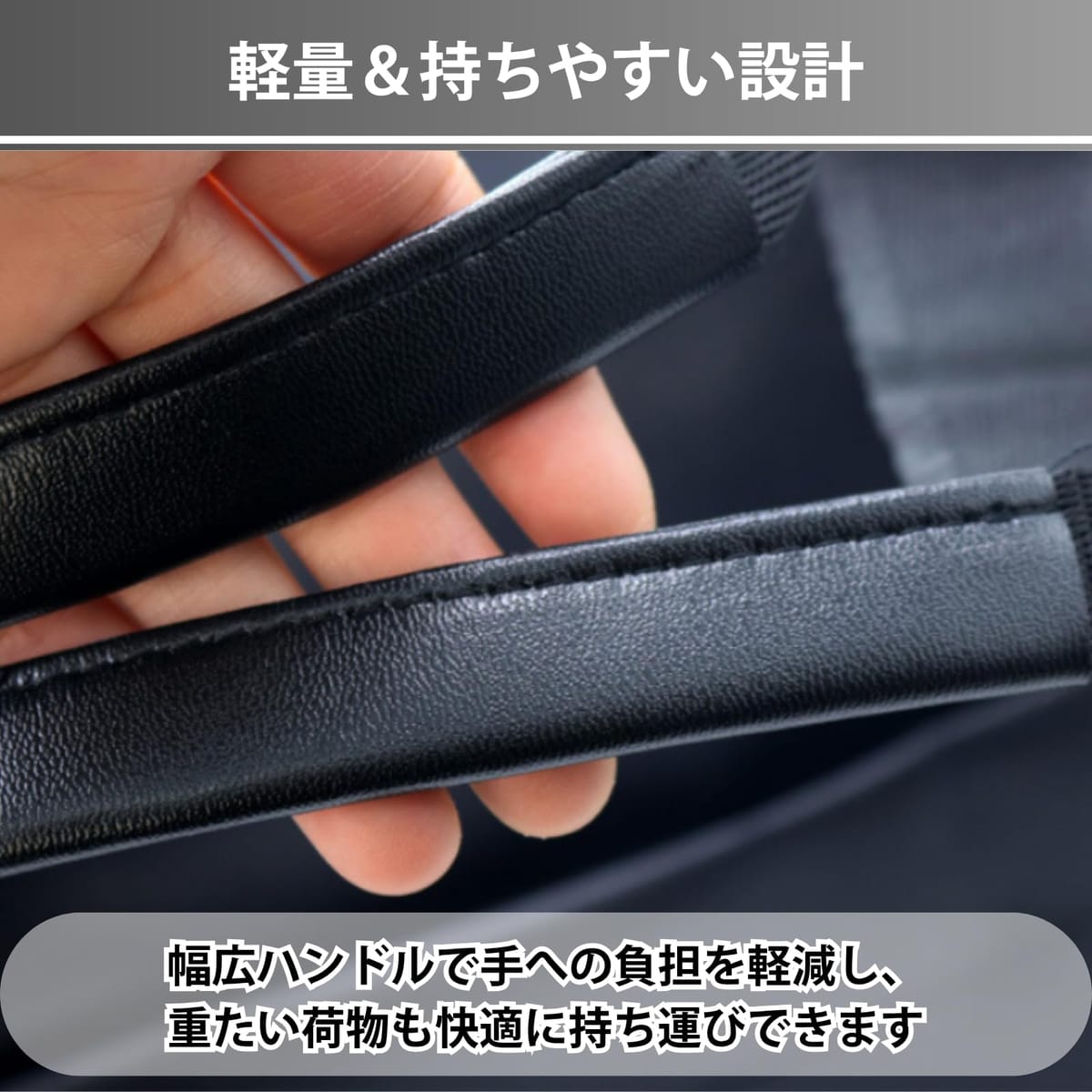 Web shop 8tailのAurenne 書類バッグ A3 ケース 書類ケース 持ち運び 収納 仕切り付き ミーティングバッグ 49x38.5x12cm ブラック｜アングル3