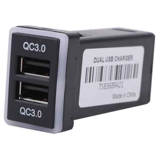 ルボナリエ QC3.0 トヨタ USBポート デュアルUSB カーチャージャー 12-24V 急速充電 32x22mm ルボナリエ QC3.0 トヨタ USBポート デュアルUSB カーチャージャー 12-24V 急速充電 32x22mm