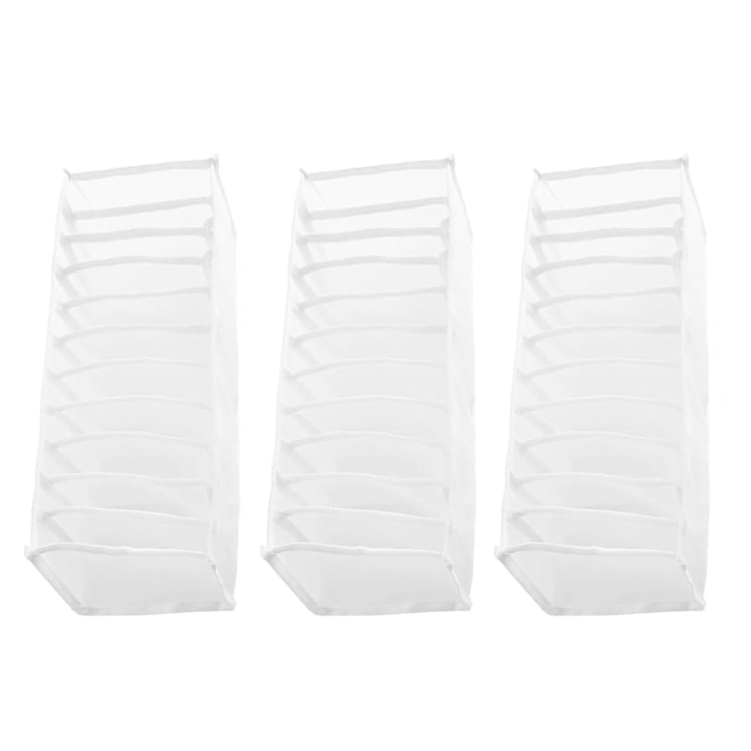 e-na.e-na 下着 収納 靴下 収納ケース 11仕切り 3個セット 仕切り 衣類 小物 メッシュ式 折り畳み 3個 セット ボックス 折り畳み式 引き出し仕切り ケース クローゼット ソックス