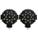 LED ワークライト 作業灯 51W 補助灯 前照灯 フォグランプ 12V 24V 汎用 2個セット