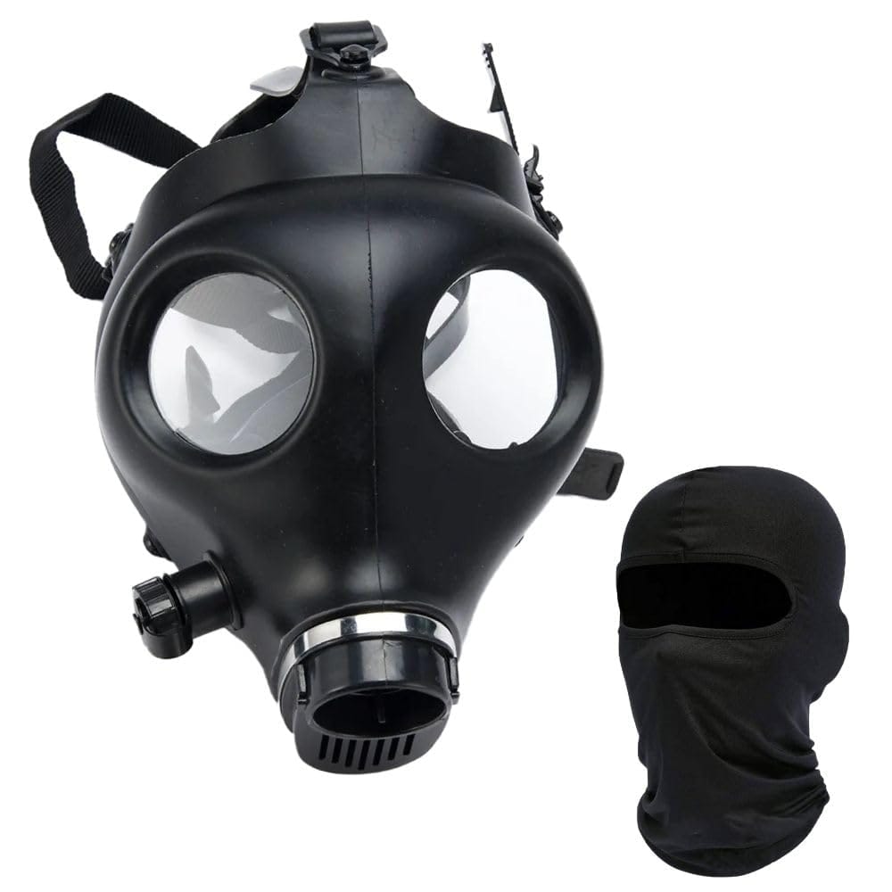 PLEAVIT ガスマスク コスプレ サバゲー 軍用 フルフェイス ミリタリー ラバー フェイスカバー セット