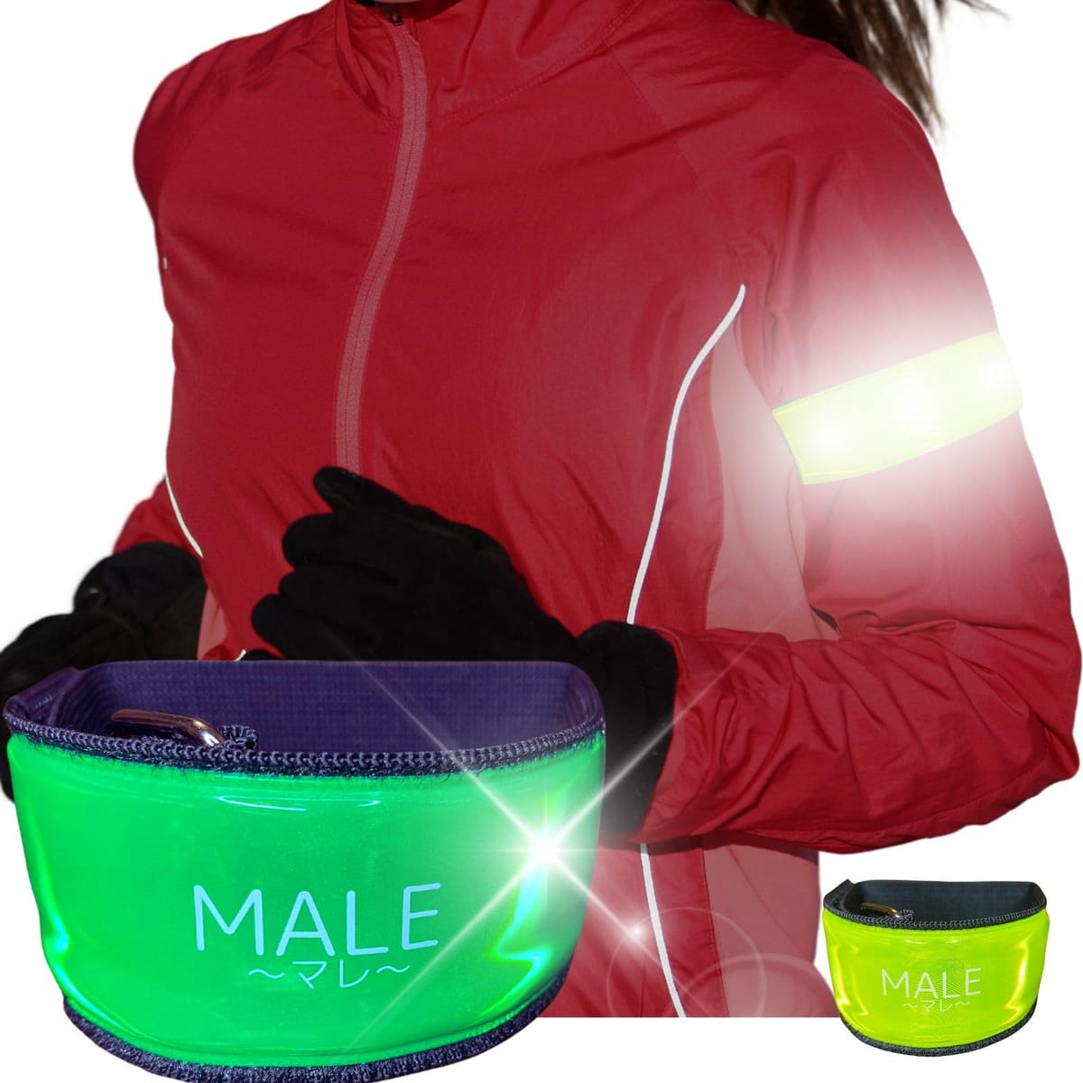 ランニング ライト 【安全は義務。加害者に転落しない】 ウォーキング 連続200時間 片手簡単取付 ズレない