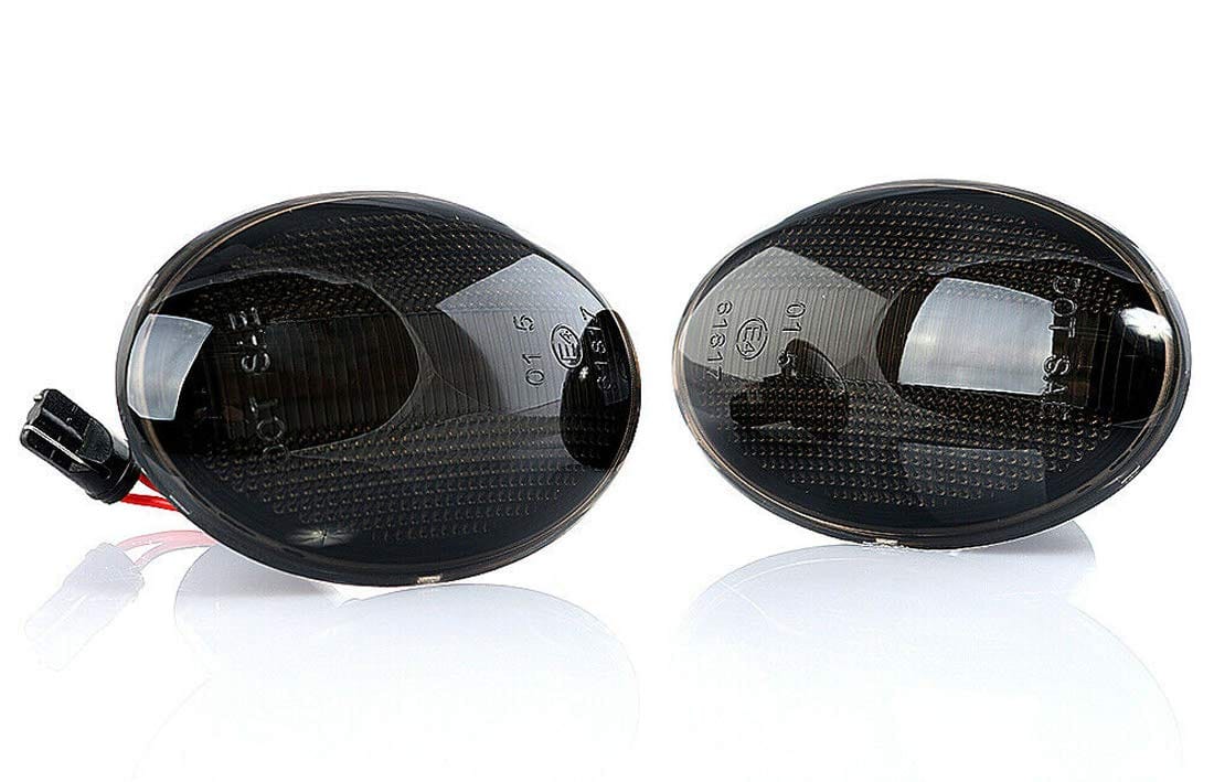 BMW MINI R55 R56 R57 R58 R59 スモークレンズ仕様 ファイバーLED 流れて光る シーケンシャル フロントサイドマーカー ウインカー