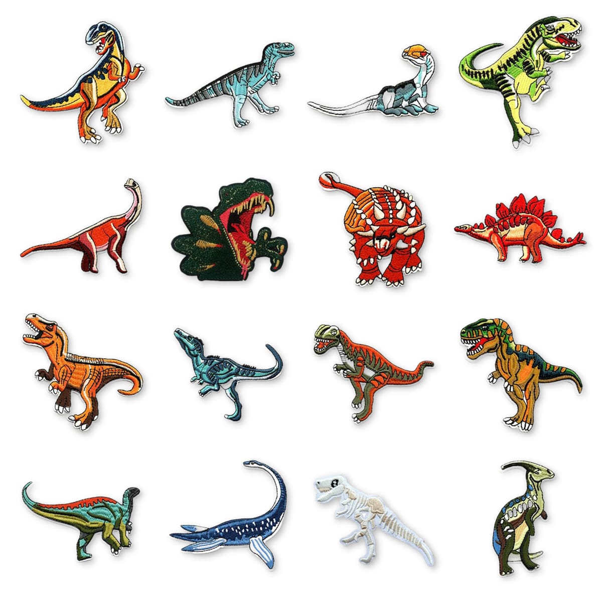 Lezalic ワッペン 恐竜 ダイナソー アイロン アップリケ 動物 刺繍 子供 幼稚園 保育園 モチーフ 刺し..