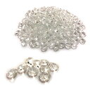(エスネット) クリスタル 八角 ビーズ クリア 14mm 二つ穴 アクセサリー のれん 手芸 ガラス 透明 シャンデリア デコ パーツ SN-262-CB