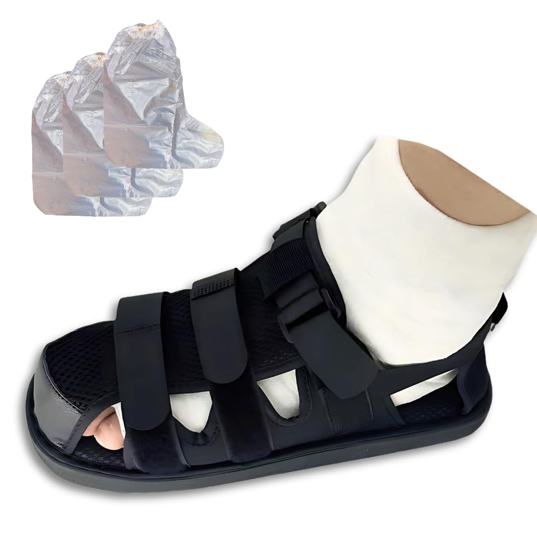 【LIMSE】ギプス シューズ サンダル 靴 つま先保護 足 骨折 ケガ 捻挫 リハビリ 片足 左右兼用 調整可..