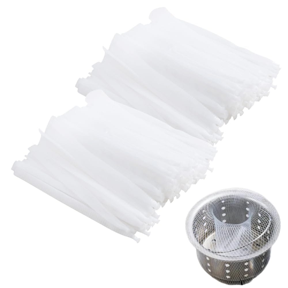 ideamall 排水溝 ネット 水切り 排水ネット 浅型 ゴミ受け ゴミ取り お風呂 浴室 カバー 髪の毛 500枚セット