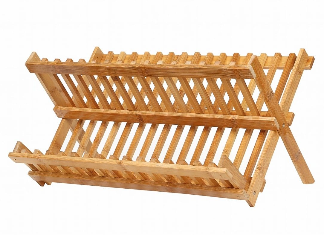 r_planning 竹製 ディッシュラック 食器 皿 水切り スタンド キッチン スペース 有効活用