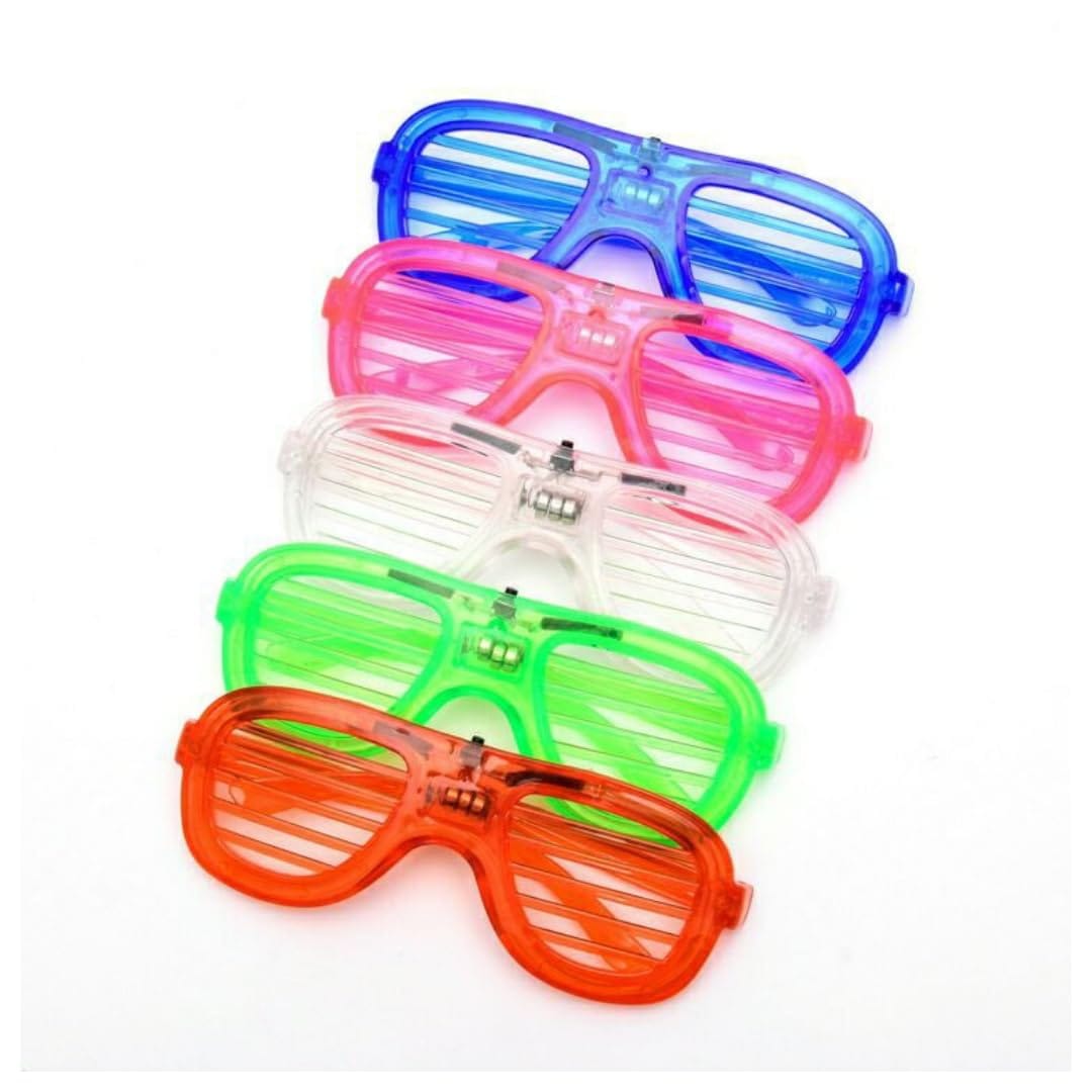 [MaT store] 光るメガネ パーティーメガネ イベント 誕生日 眼鏡 景品 おもしろ 電池式 5個セット