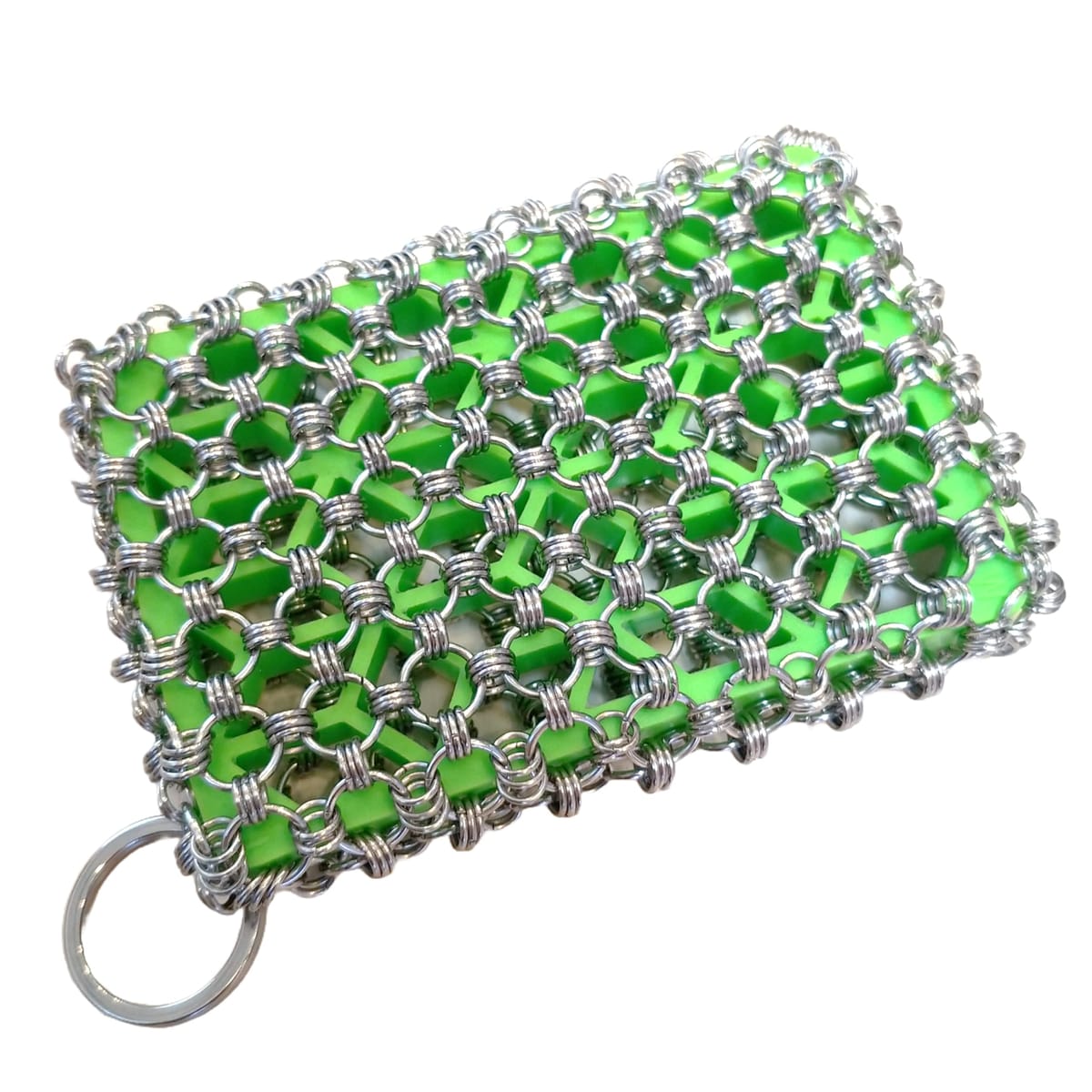 チェーンメイルクリーナー ステンレスタワシ スキレット ダッチオーブン クリーナー 鋳鉄鍋用 たわし ..