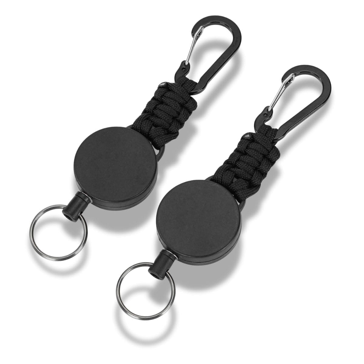 [Kanpari] 2個セット リールキーホルダー キーリール リールストラップ リールキー カラビナ付き 金属..