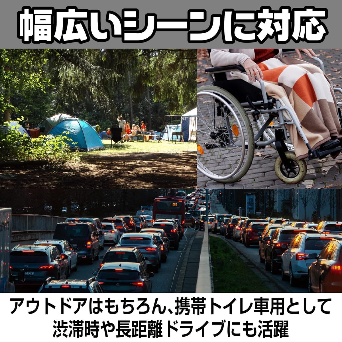 Web shop 8tailのCAWKAY 携帯トイレパック 簡単トイレ 瞬間凝固 車内用 緊急用 災害用 日本語説明付き 防災用品 渋滞時 登山 停電 持ち運び簡単｜アングル3