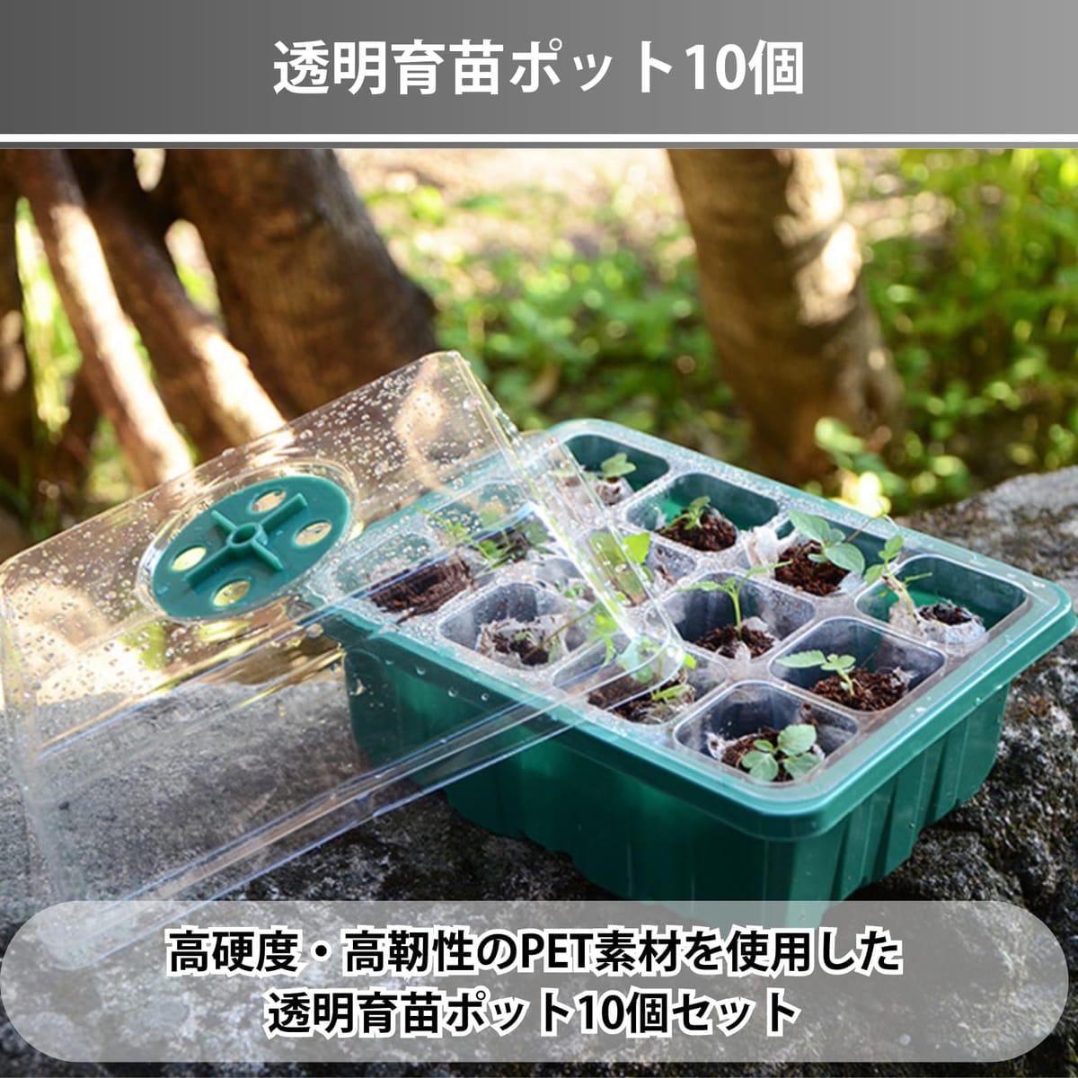 Aurenne 育苗ポット 育苗トレー 育苗箱 園芸用品 種まきハウス 種まき器 育苗ボッ...