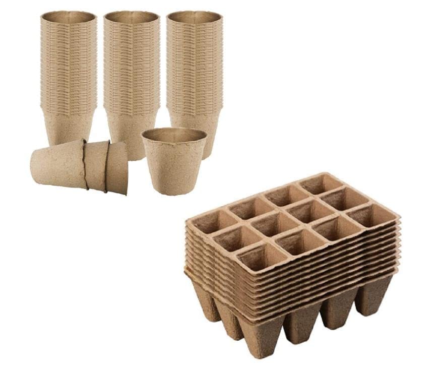 Famimueno 育苗ポット トレー トレイ カップ 箱 種まきポット 園芸 用品 農業 生分解