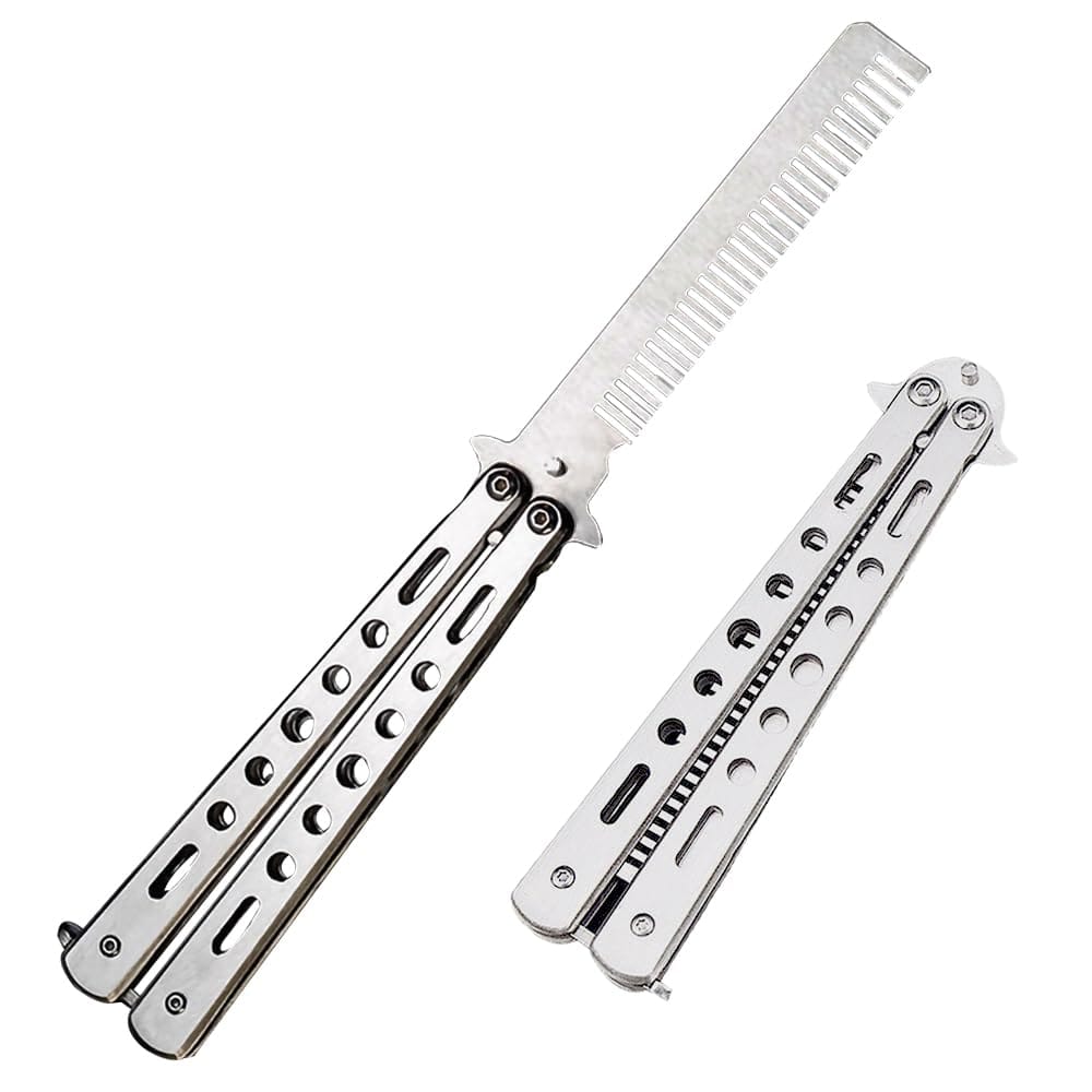 バタフライナイフ型 コーム メンズ くし 折式 クシ 持ち運び 櫛 男性 セット 髪の毛 折りたたみ