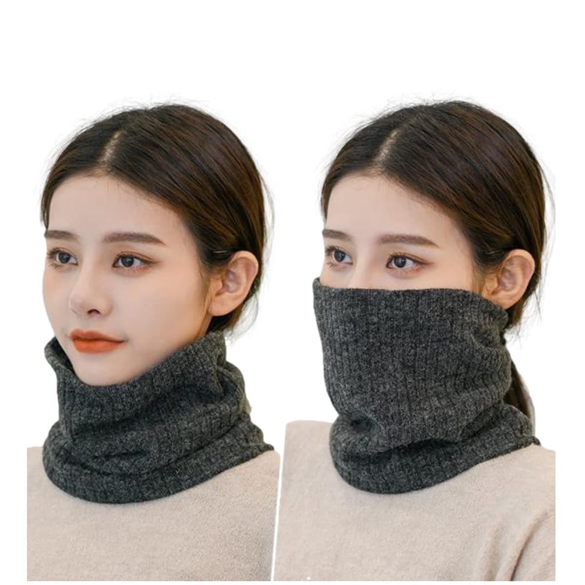 [G-tiamo] [ジーティアモ] ネック ウォーマー 無地 マフラー スヌード 首元 ガード 防寒 レディース おしゃれ あたたかい シンプル