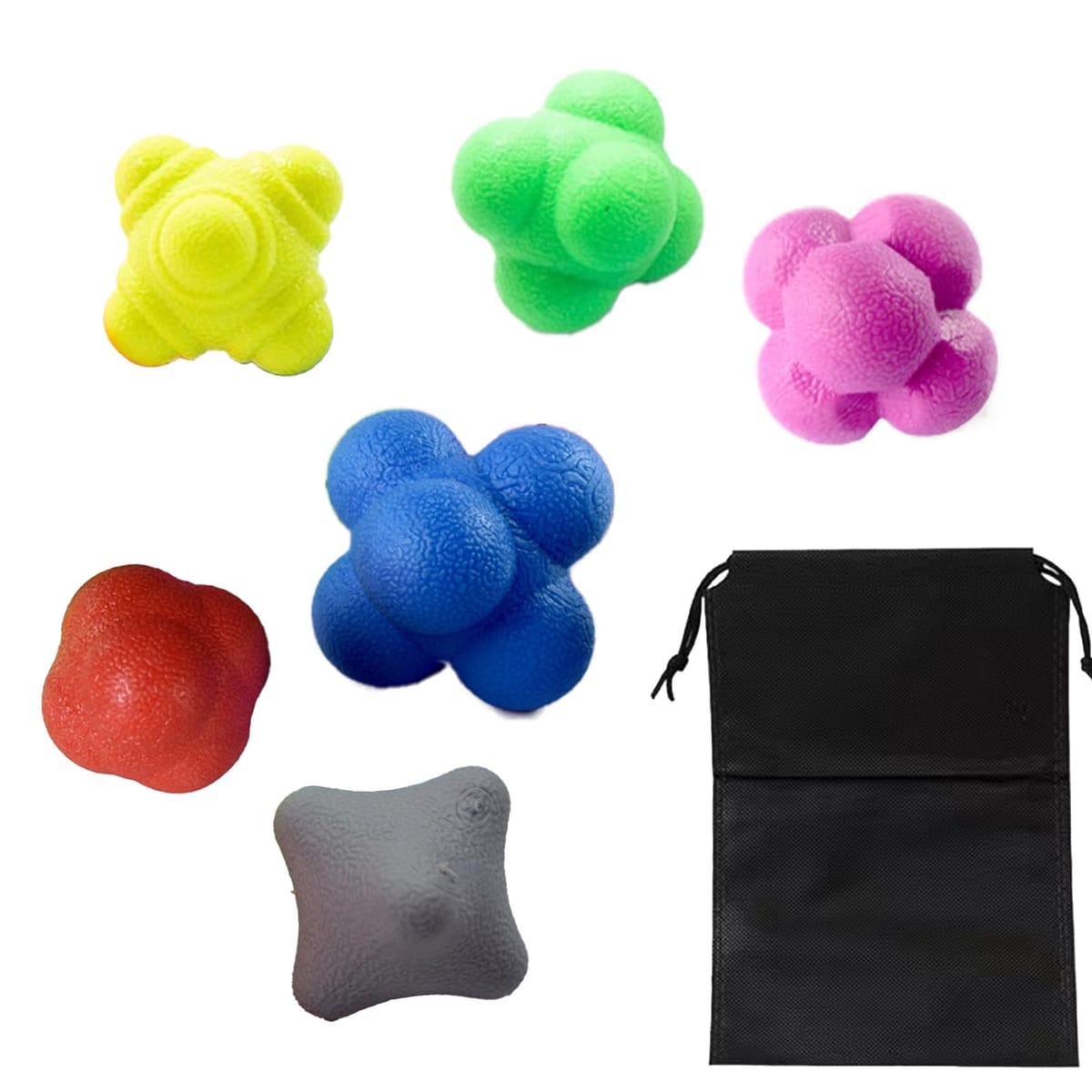 Alpha Depot リアクションボール イレギュラーボール ハンドアイコーディネーションボール 反射神経 動体視力 反応速度 敏捷性トレーニング リアクショ...