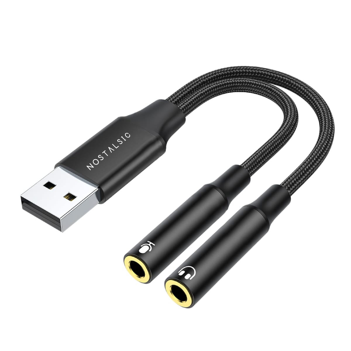 NOSTALSIC USB ǥ Ѵץ ֥ USB2.0 to 3.5mm դ ɥ DAC 24bi...