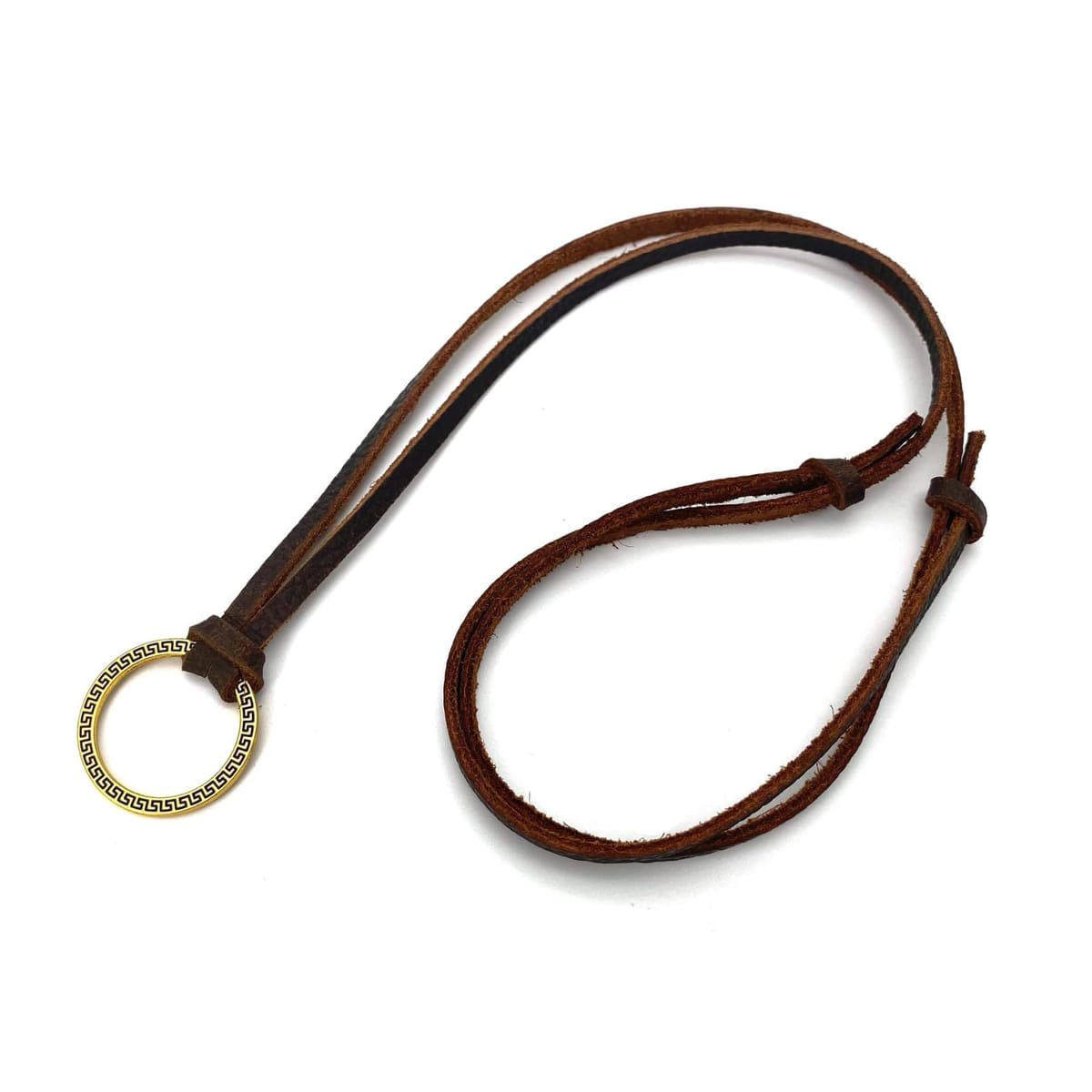 [ハルジオ] メガネホルダー ネックレス メンズ レディース レザー リング 革紐 レザー 本革 眼鏡 サン..