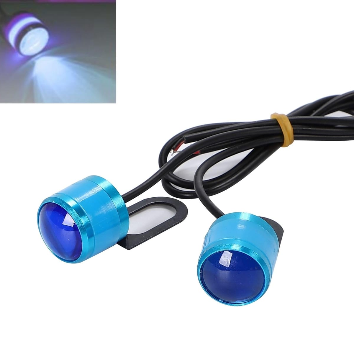 Partools LED ストロボ ライト コンパクト フラッシュ バイク 自動車用 2個セット