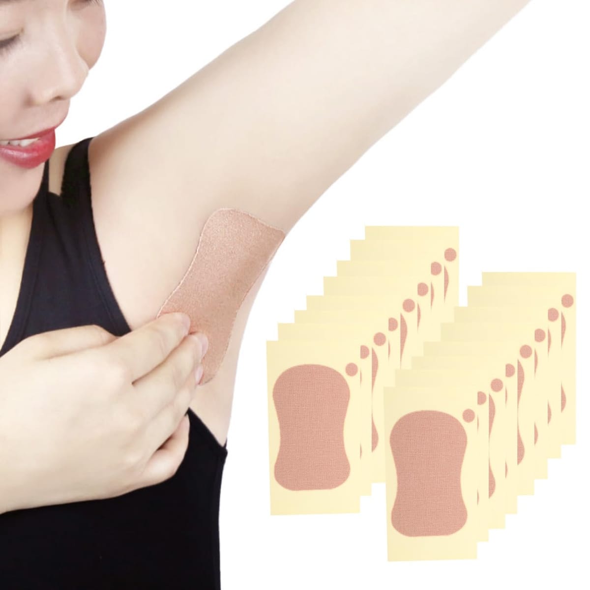 Rimikuru 汗取りパッド 脇 脇汗パッド 直貼り 120枚セット 肌色 脇汗シート 汗取りシート 脇汗 汗 対策..