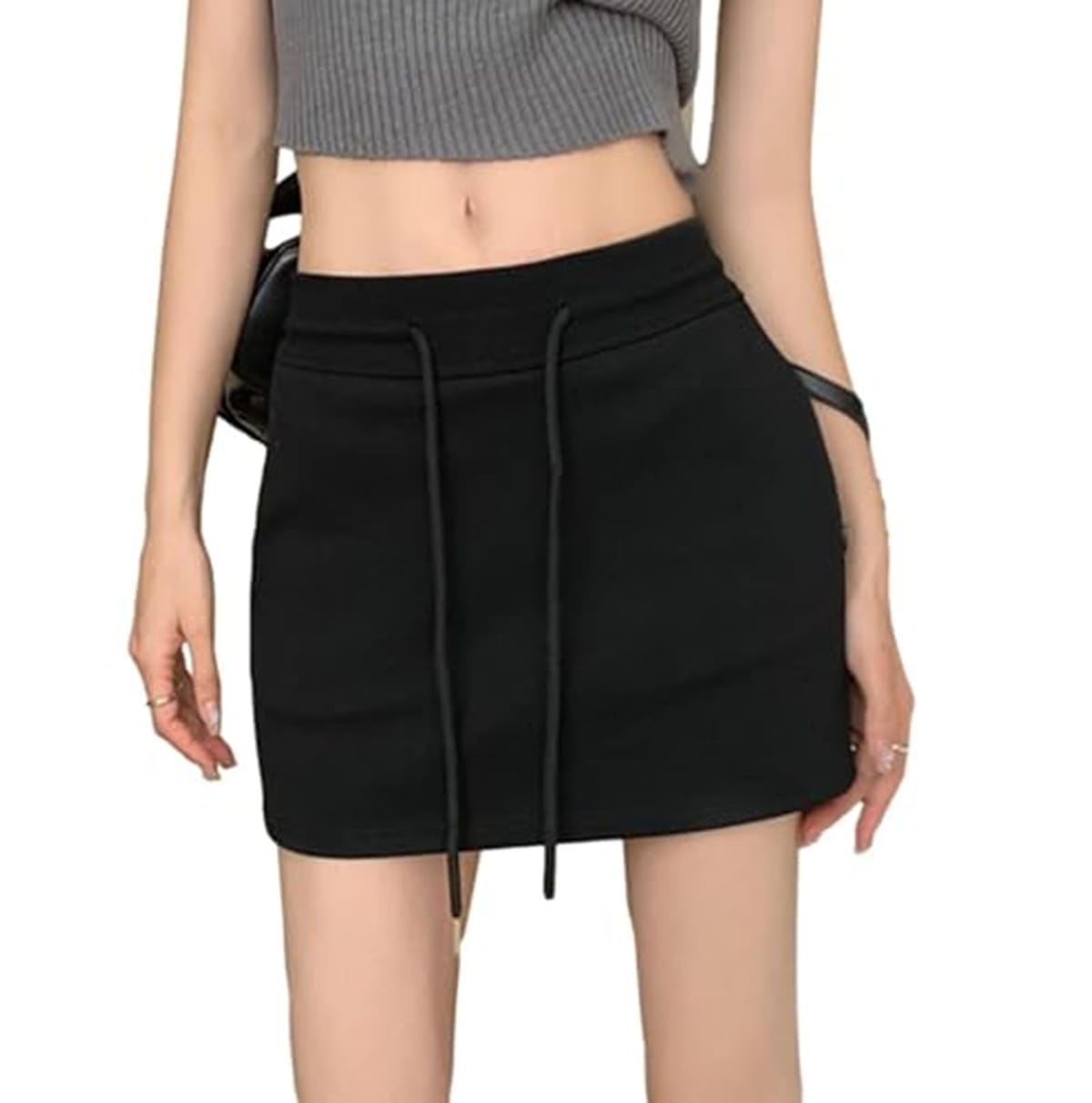 [SLOW＆MELLOW] 楽ちん スウェット ミニスカート カジュアル リラックス着 レディース 部屋着 ルームウェア Aライン ストレッチ ウエストゴム ドローコード ミニ 丈 スカート シンプル 無地 2カラー