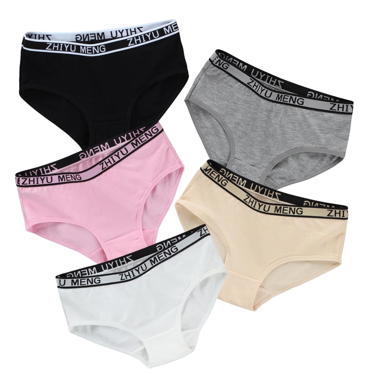 [FARFADET] ガールズショーツ 女の子 ジュニア キッズ パンツ インナー 下着 通気 子供 綿95％ 肌着 ボクサーパンツ ショーツ 5枚組(4)