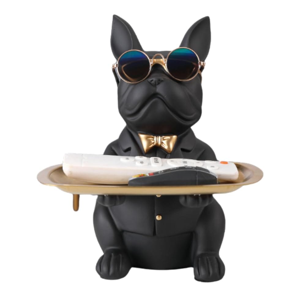 ideastore インテリア 雑貨 貯金箱 小物置き オブジェ 置物 皿を捧げる犬 おしゃれ フレンチブルドッグ..