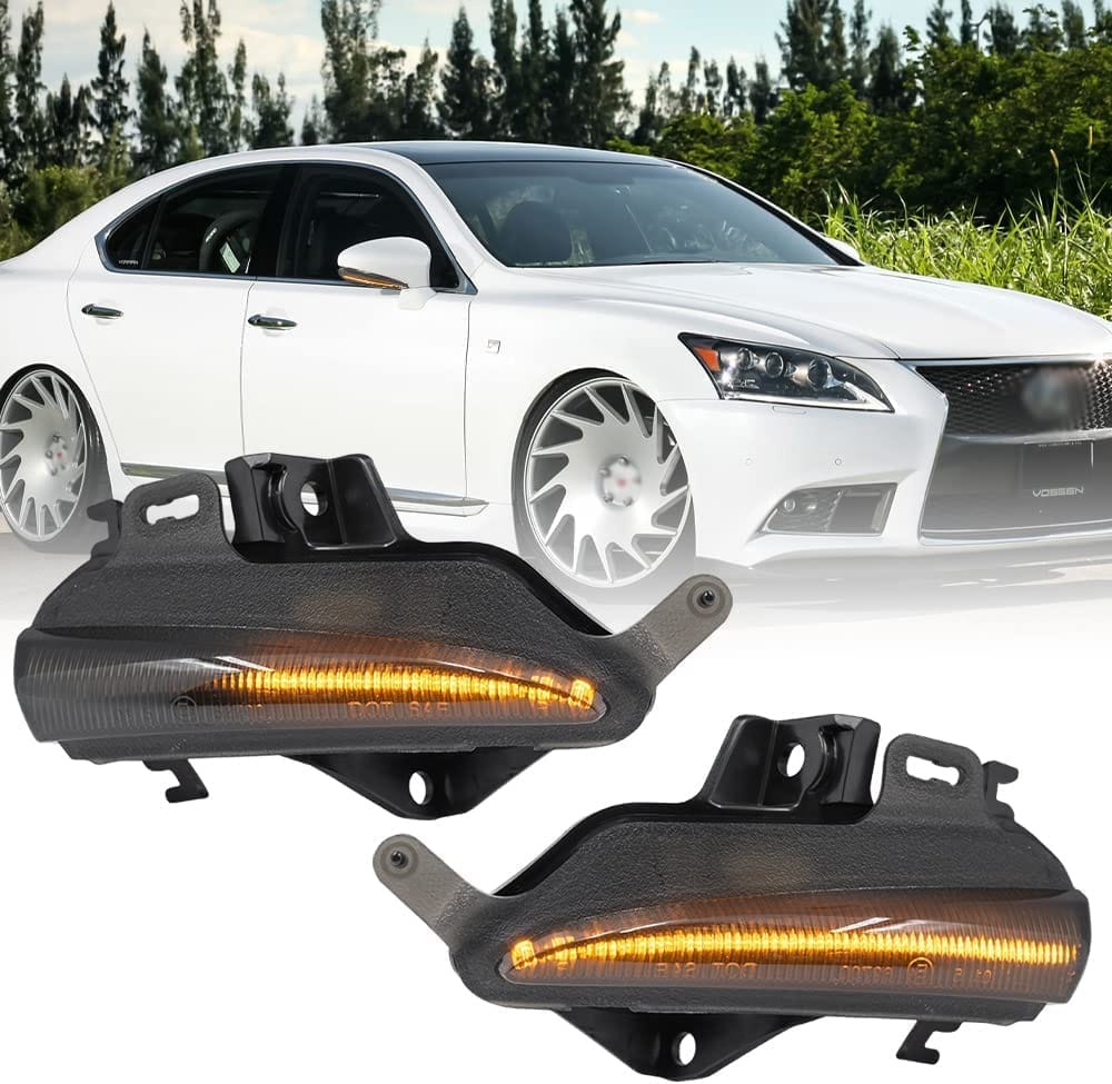 レクサス LEXUS IS CT GS LS RC 用 LED 流れる ドアミラー シーケンシャルウインカー スモークレンズ仕様 純正交換タイプ