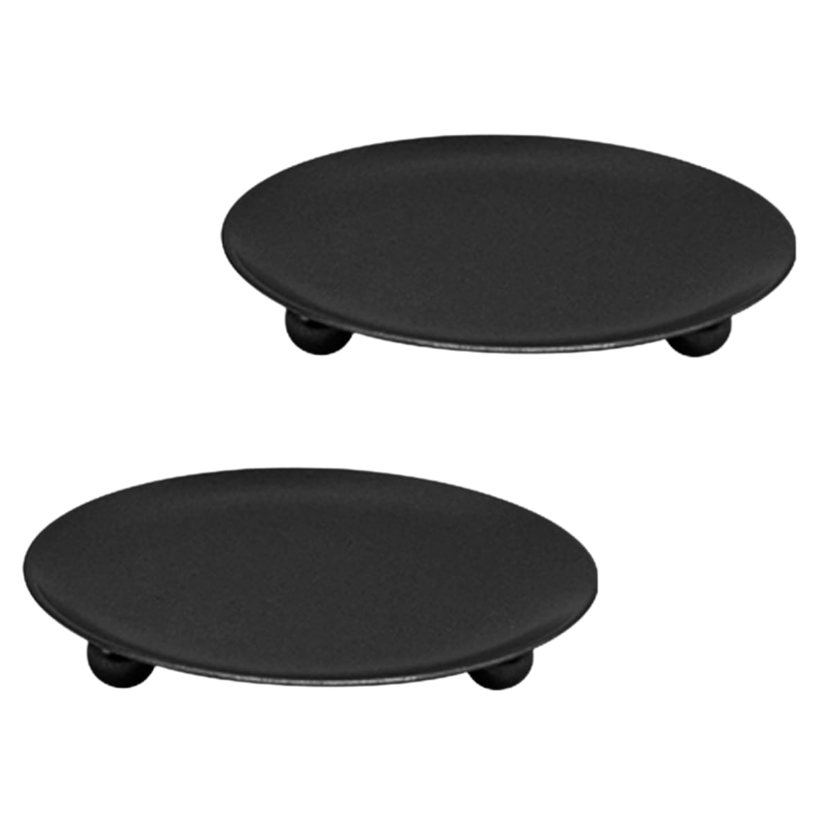 TikTrunk お香皿 受け皿 香皿 アロマキャンドル用 アクセサリートレー 金属製 丸形 2個セット