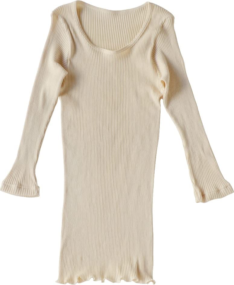 [天衣無縫] オーガニックコットン リブ8分袖シャツ