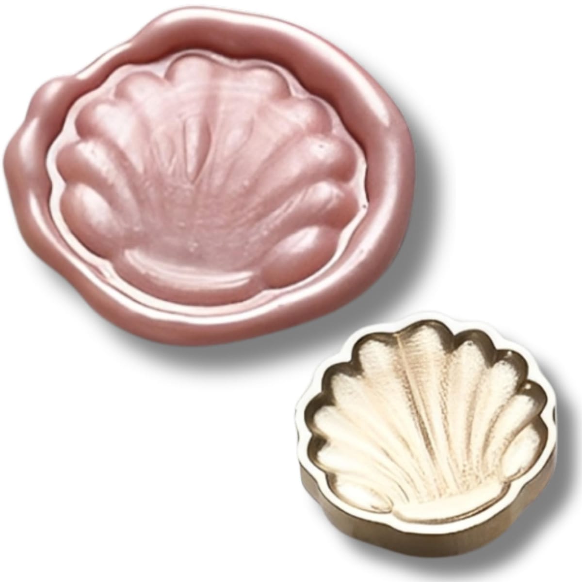 【貝がら 貝殻 シェル】シーリングスタンプ ヘッド シーリングワックス 封蝋(サイズ：縦23.5mm横24.5mm)