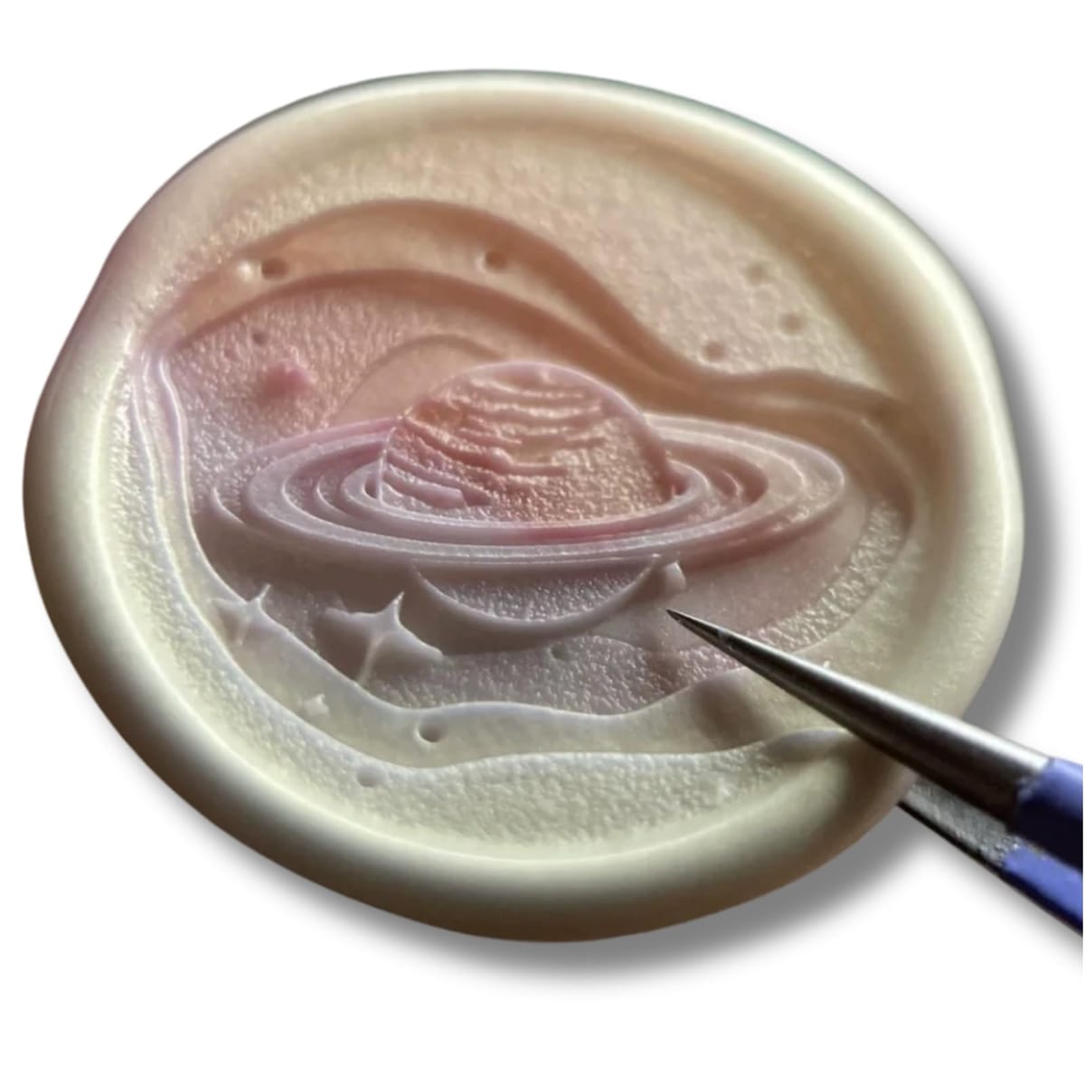 【土星 サターン 星】シーリングスタンプ ヘッド シーリングワックス 封蝋（サイズ：縦30mm 横30mm）