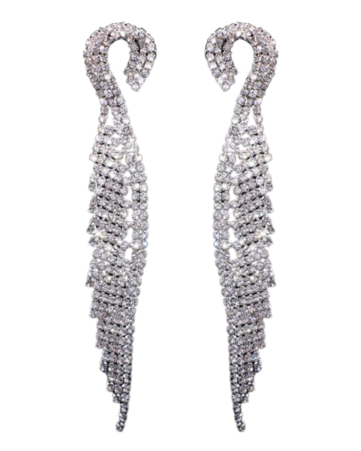 イヤリング 大ぶり コンテスト アクセサリー ビキニ ドレス 揺れる ロングイヤリング キラキラ ライン..