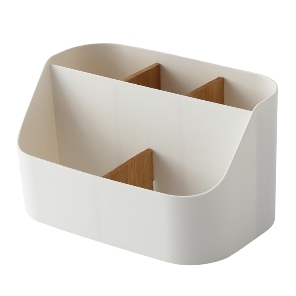 ideamall 化粧品収納ボックス 小物入れ 収納 ペン立て 卓上 小物ケース 小物収納 仕切付き