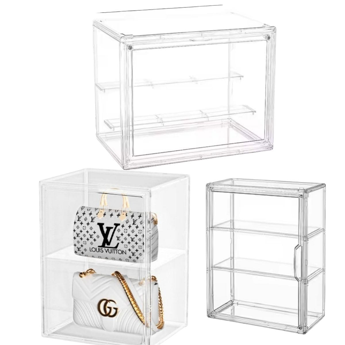 RYUBOF 大容量 フィギュアケース 透明展示ケース 収納ボックス コレクションケース 積み重ね可能 マグ..