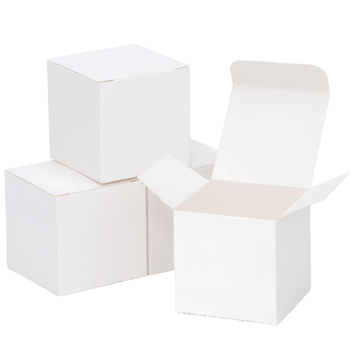 Aurenne ギフトボックス 小 箱 小さい 正方形 纸箱 ギフト ギフトラッピング プレゼント ラッピング 白箱 9x9x9cm 50個