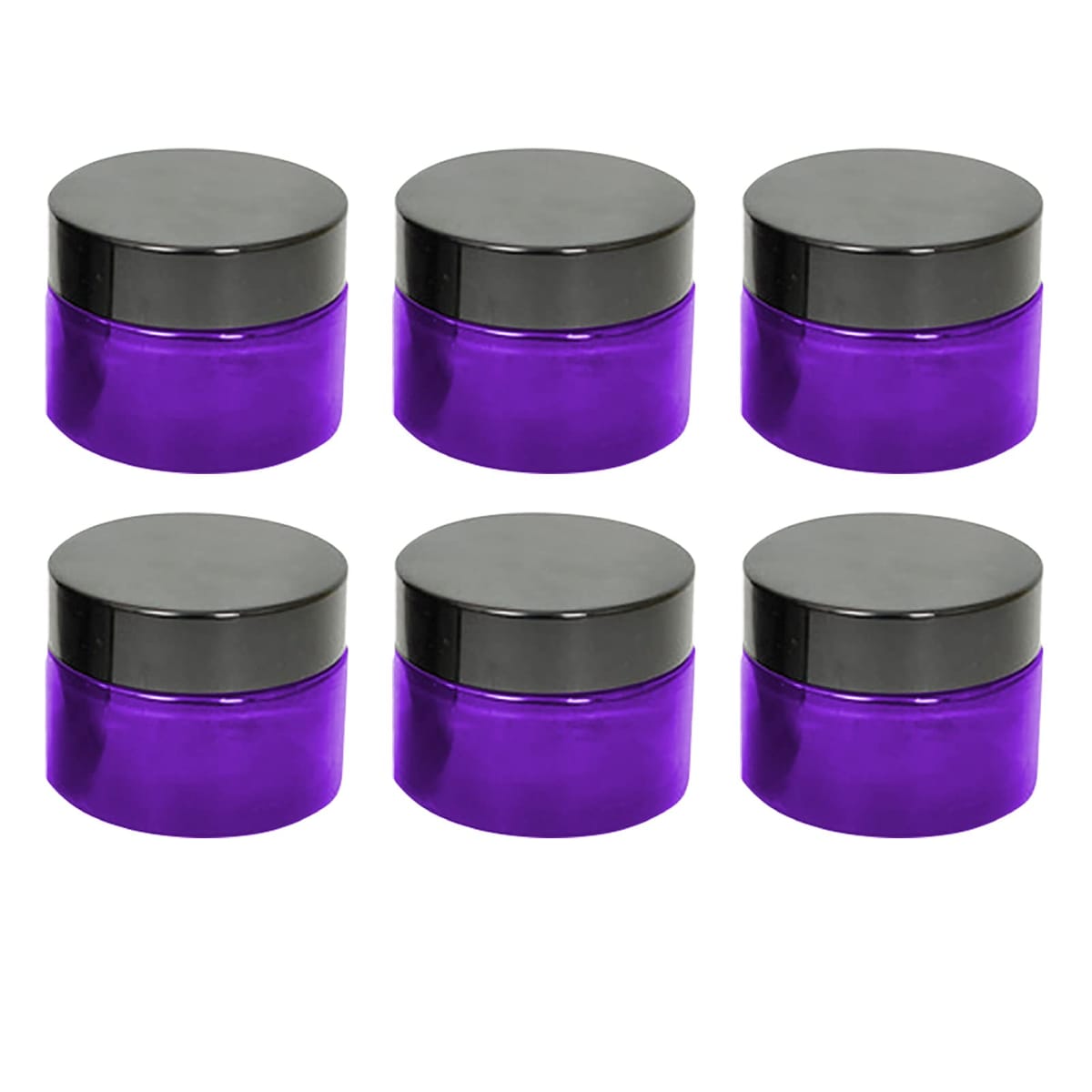 詰め替え 容器 30g 6個セット ガラス製 遮光瓶 ボトル ハンドクリーム アロマクリーム ブルー