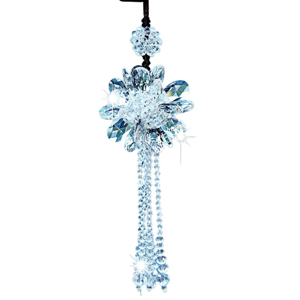 ideamall カーペンダント 車 飾り 内装 可愛い ルームミラーアクセサリー キラキラ クリスタル