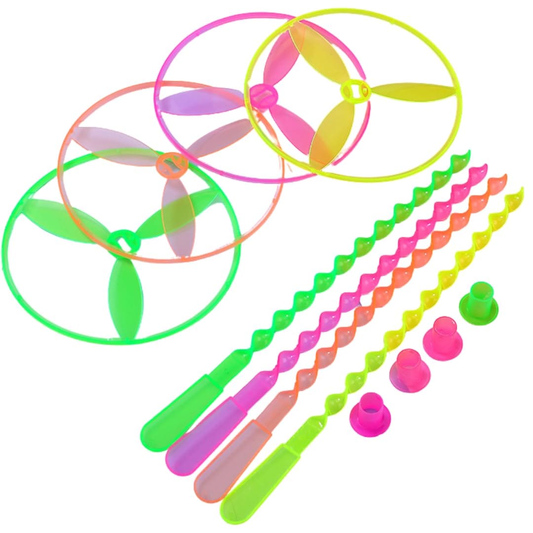 【24個セット】プロペラおもちゃ 手持ち回転飛行ディスク 縁日 お祭り 景品・イベント向け 屋内外遊び 子供向け