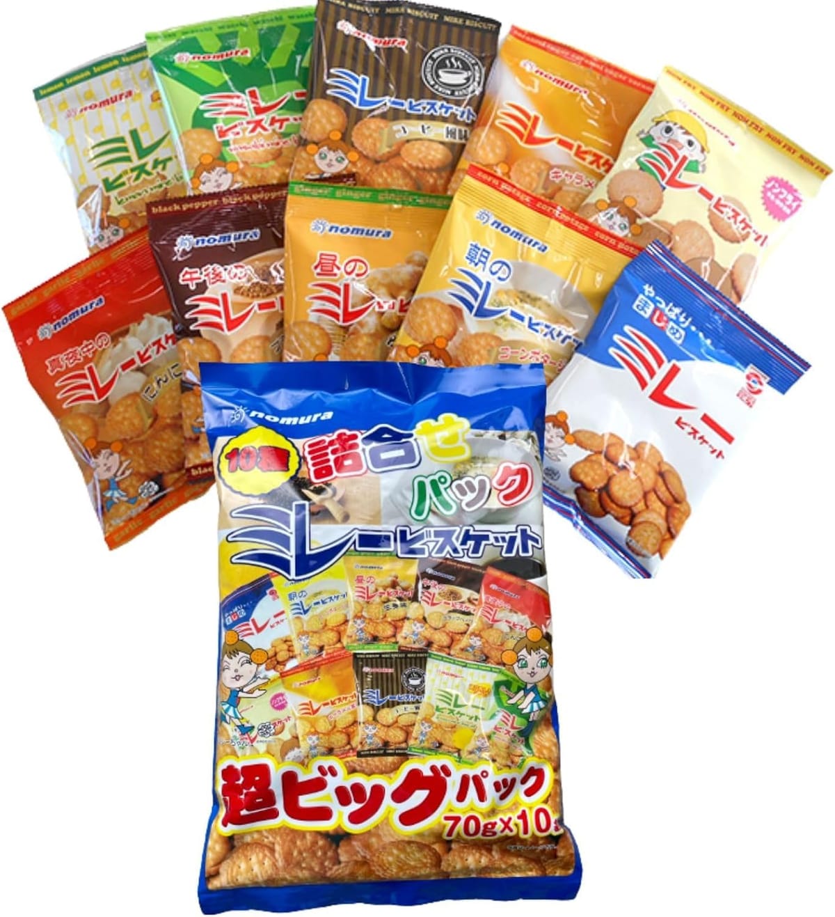 まめやの開発商品 ミレービスケット（やっぱりまじめ）　10種類セット