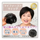 白髪 薄毛 ウィッグ 頭頂部 ポイントウィッグ |初心者のためのマイファーストウィッグ|自然に見える人毛100%|簡単装着&軽量|シニア女性向け 母の日 ギフト...