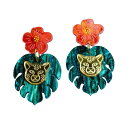 Hibiscus Cheer-tahtah Earrings ハイビスカス チーター 南国 ピアス セット オーストラリア メルボルン