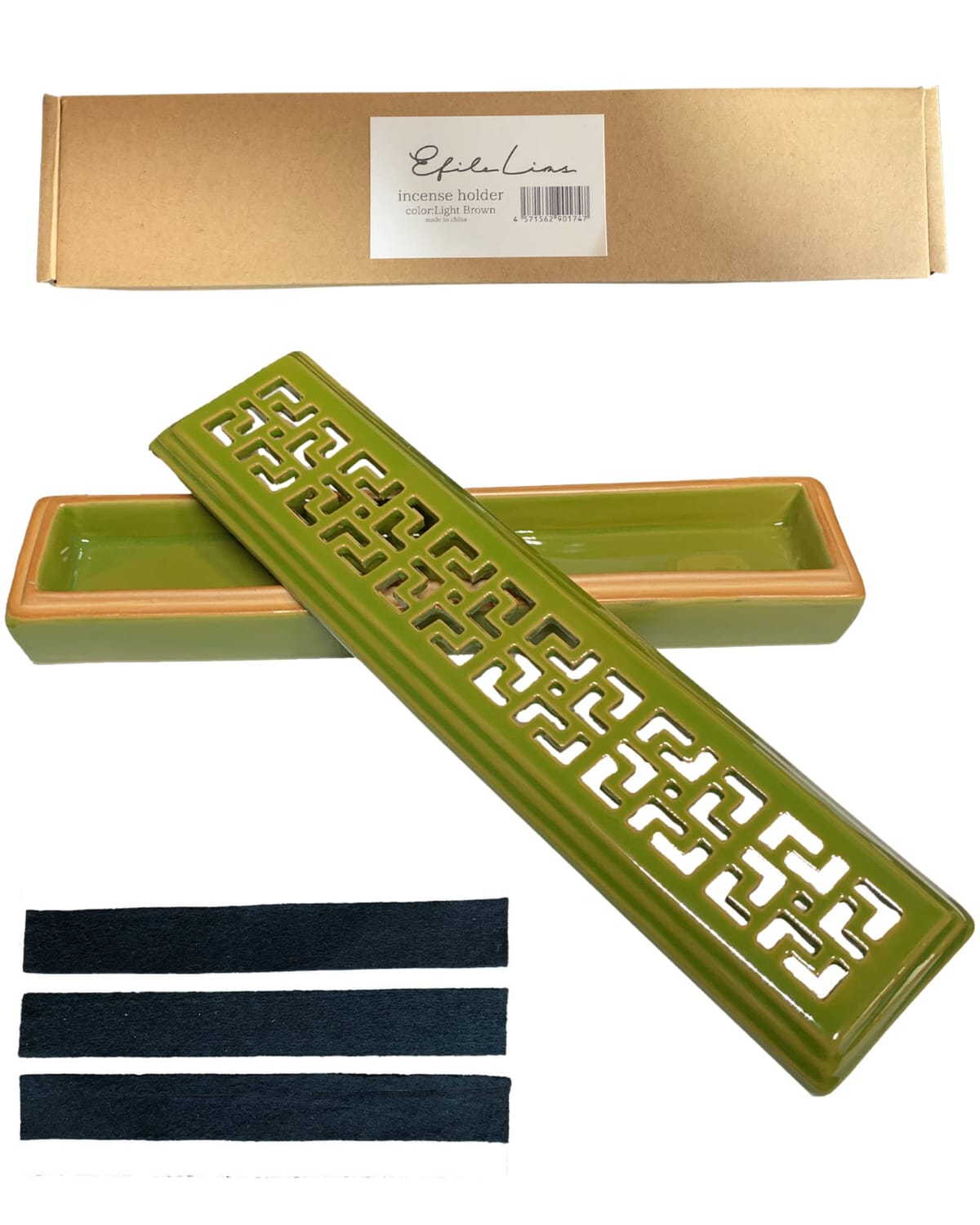 お香立て 【風水 金運 】横置き ふた付き 安全 おしゃれ シンプル インテリア 飛び散らない 香立 香炉 ..