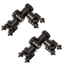 Krovat パラソル ホルダー ジョイント 固定 2way 釣り 竿 ポール 角度 調整 ヘラブナ 多機能 キャンプ アウトドア レジャー 椅子 黒