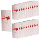 HWT リボン 付 メッセージカード 席札 披露宴 結婚式 用 グリーティングカード ウェルカム カード 立体